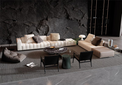 现代布艺沙发组合